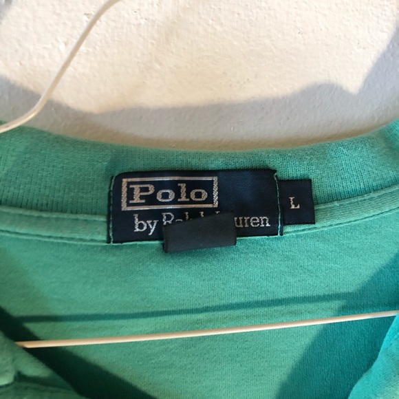 Polo Ralph Lauren Size L collared shortsleeve aqua - Picture 2 of 2